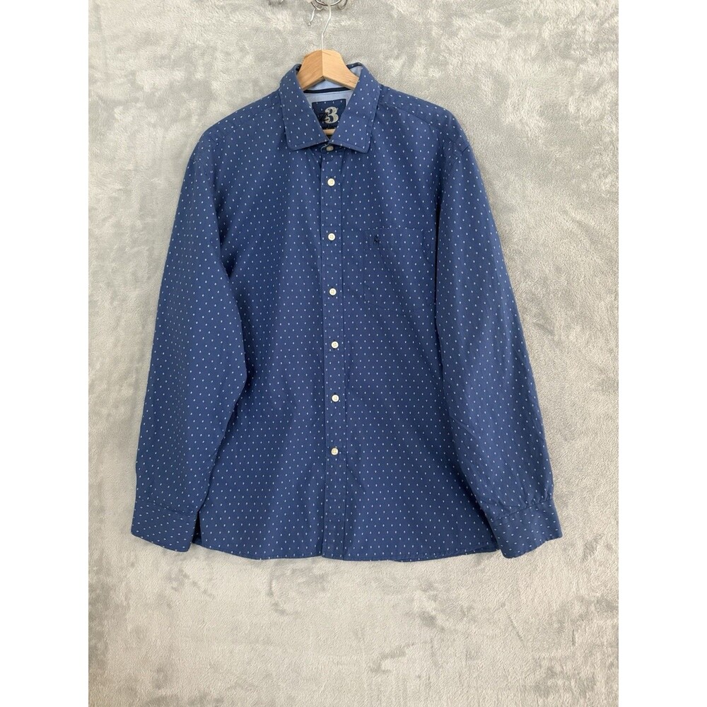 Z3 Relaxed Luxury Shirt Mens XL Vintage Wash Blue Button Down Long Sleeve